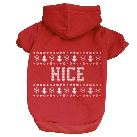 Nice Ugly Sweater Dog Hoodie
