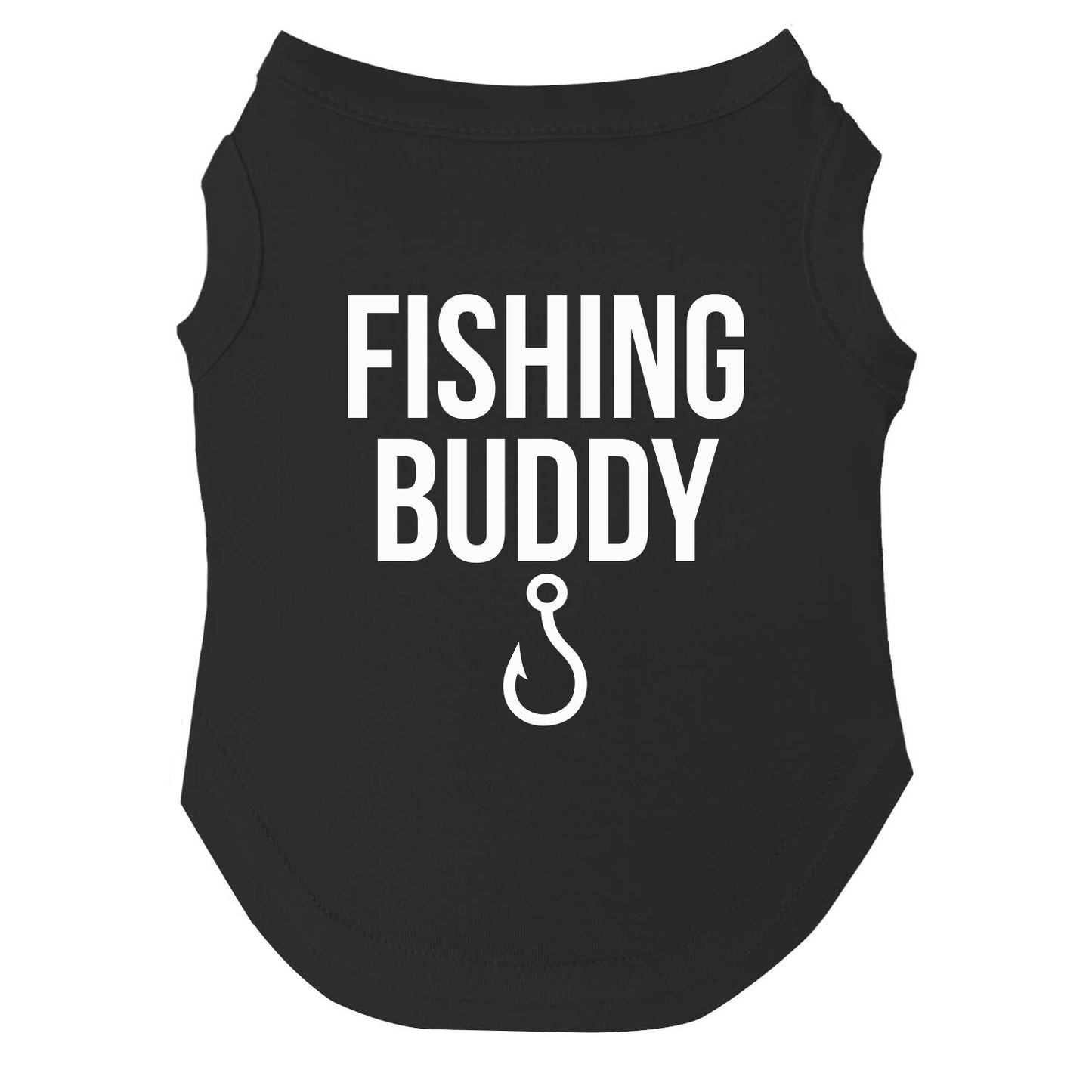 Fishing Buddy Dog Tee | Soft Cotton Blend | Made in USA | Outdoor & Fishing Pet Outfit