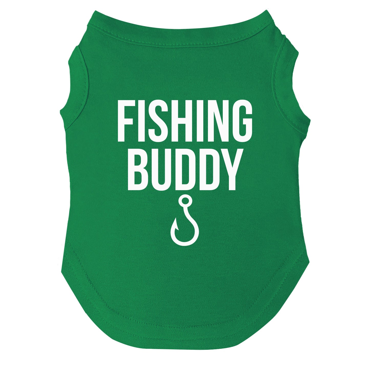 Fishing Buddy Dog Tee | Soft Cotton Blend | Made in USA | Outdoor & Fishing Pet Outfit
