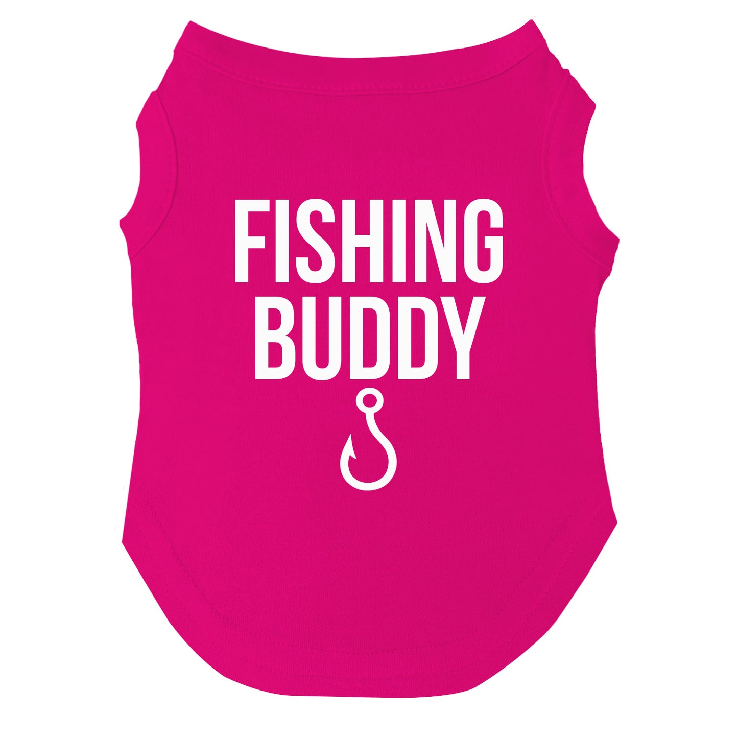 Fishing Buddy Dog Tee | Soft Cotton Blend | Made in USA | Outdoor & Fishing Pet Outfit