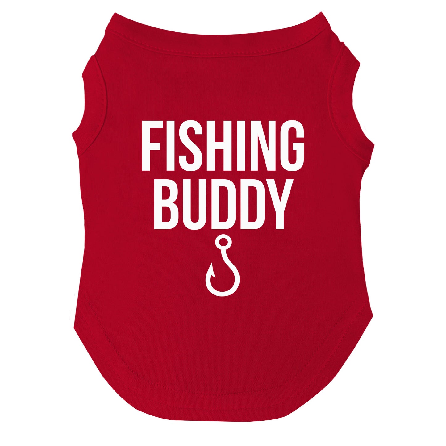 Fishing Buddy Dog Tee | Soft Cotton Blend | Made in USA | Outdoor & Fishing Pet Outfit