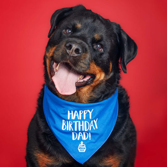 Happy Birthday Dad! Triangle Dog Bandana