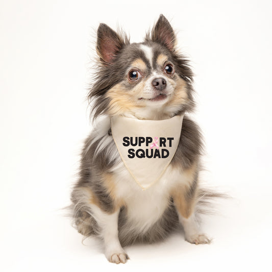 Support Squad Dog Bandana | 100% Natural Cotton Triangle | Made in USA | Awareness & Support Pet Accessory