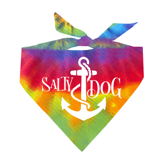 Salty Dog Tie Dye Swirl Triangle Dog Bandana