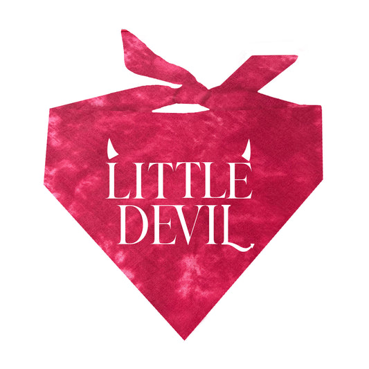 Little Devil Scrunch Tie Dye Pattern Triangle Dog Bandana