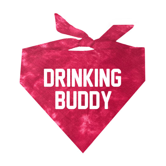 Drinking Buddy Tie Dye Triangle Dog Bandana