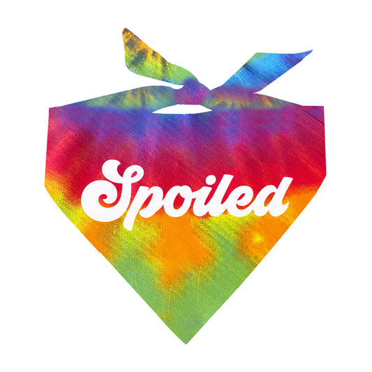 Spoiled Tie Dye Swirl Triangle Dog Bandana