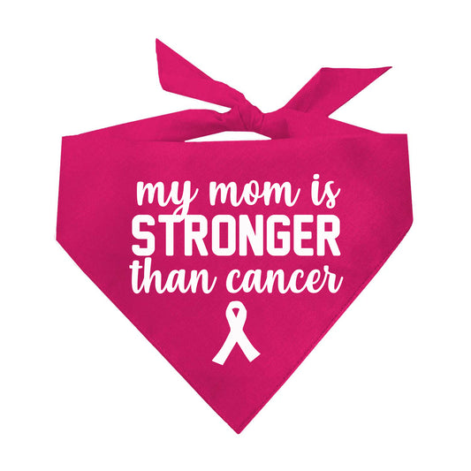 My Mom Is Stronger Than Cancer Triangle Dog Bandana