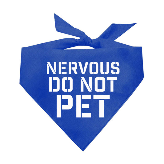 Nervous Do Not Pet Triangle Dog Bandana