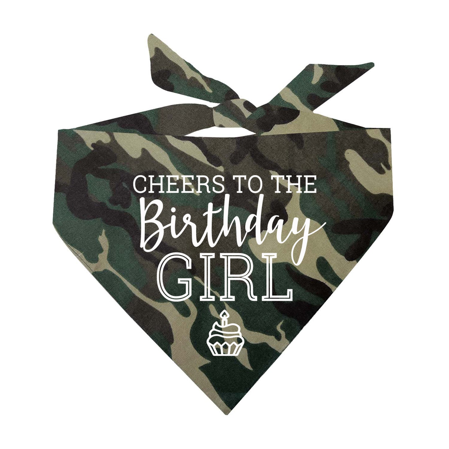 Cheers To Birthday Girl Triangle Dog Bandana