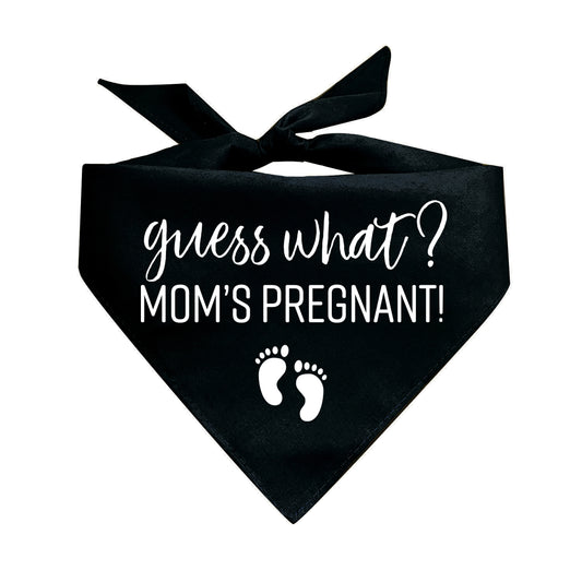 Guess What? Mom’s Pregnant Triangle Dog Bandana