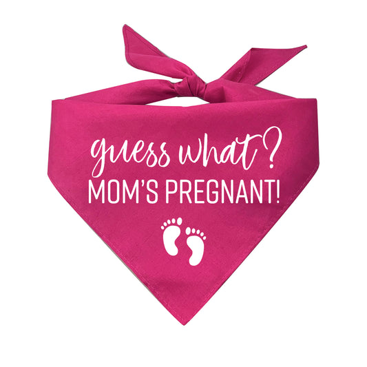 Guess What? Mom’s Pregnant Triangle Dog Bandana