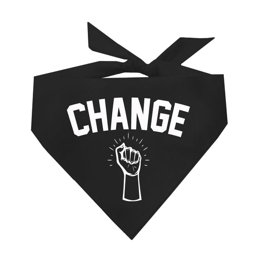 Change With Fist Triangle Dog Bandana