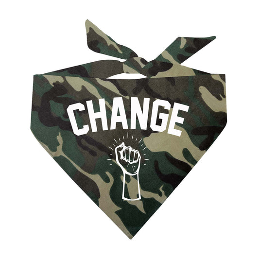 Change With Fist Triangle Dog Bandana