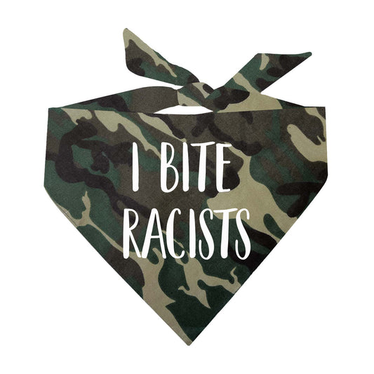 I Bite Racists Triangle Dog Bandana