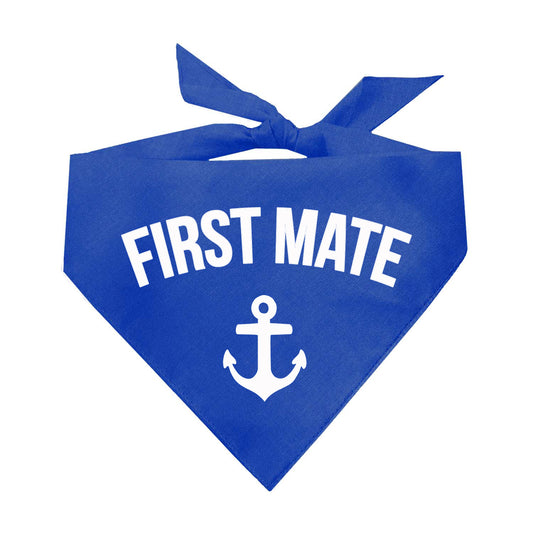 First Mate With Anchor Triangle Dog Bandana