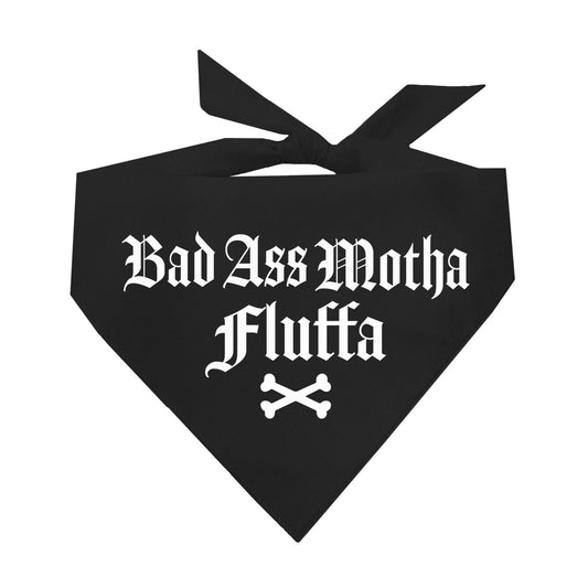 Badass Motha Fluffa Triangle Dog Bandana