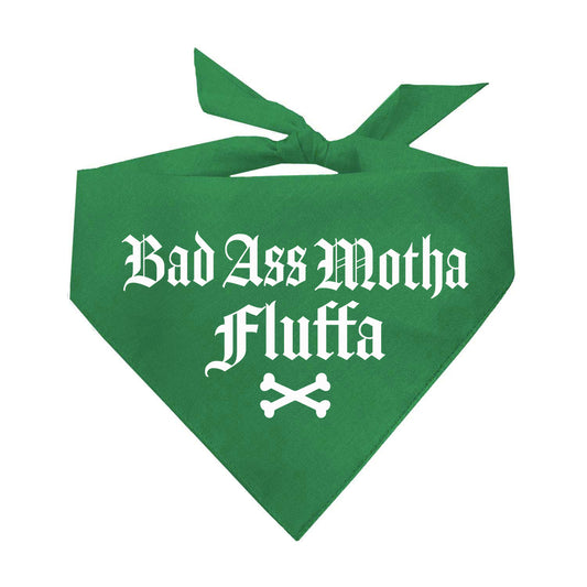 Badass Motha Fluffa Triangle Dog Bandana