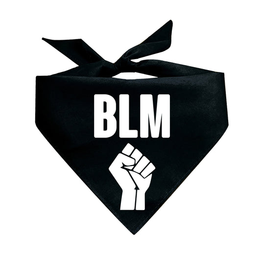 BLM with Fist Triangle Dog Bandana