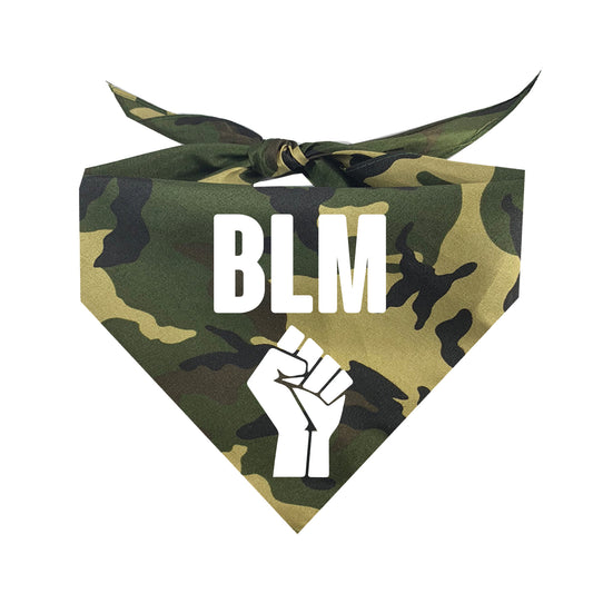 BLM with Fist Triangle Dog Bandana