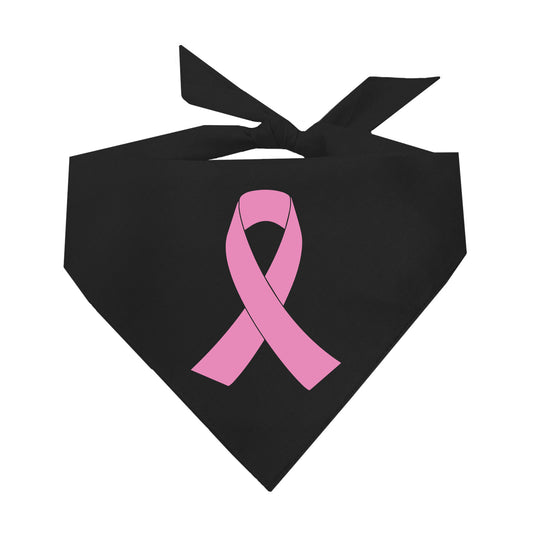 Breast Cancer Pink Ribbon Triangle Dog Bandana