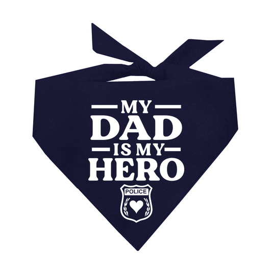 My Dad Is My Hero (Police) Triangle Dog Bandana