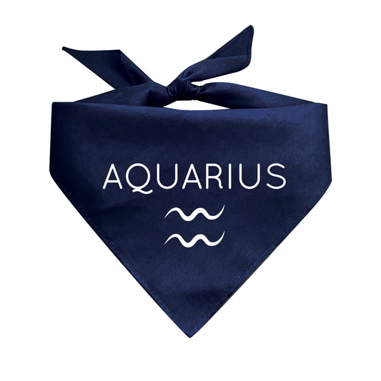 Aquarius Zodiac Horoscope Sign Triangle Dog Bandana