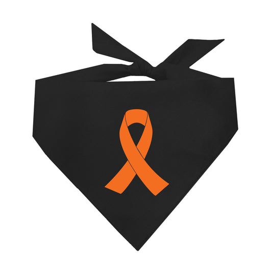 Orange Cancer Ribbon Triangle Dog Bandana