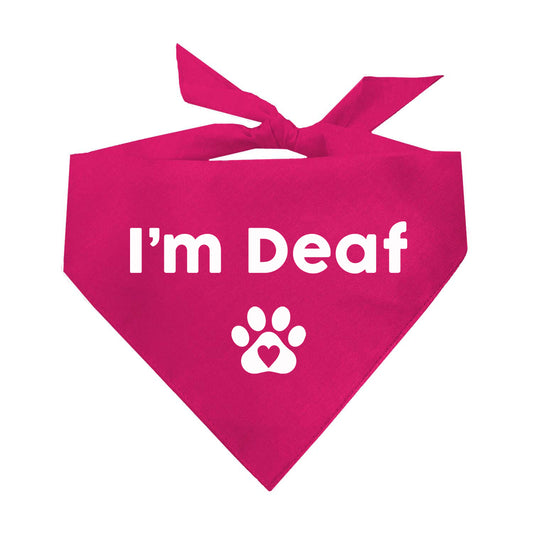 I'm Deaf Dog Disability Triangle Bandana