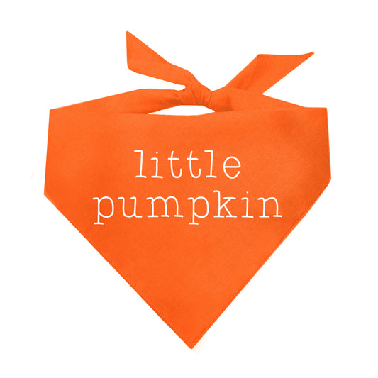 Little Pumpkin Triangle Dog Bandana