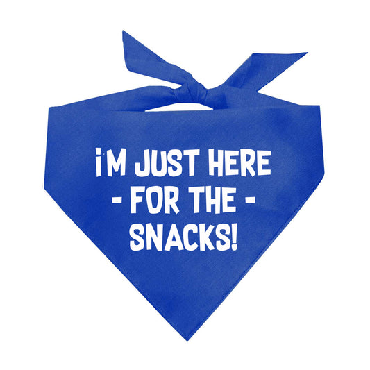 I'm Just Here For The Snacks Triangle Dog Bandana