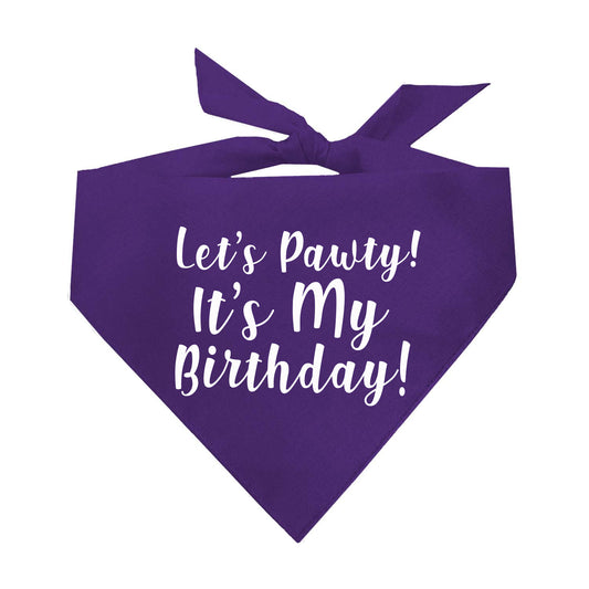 Let's Party It's My Birthday Triangle Dog Bandana