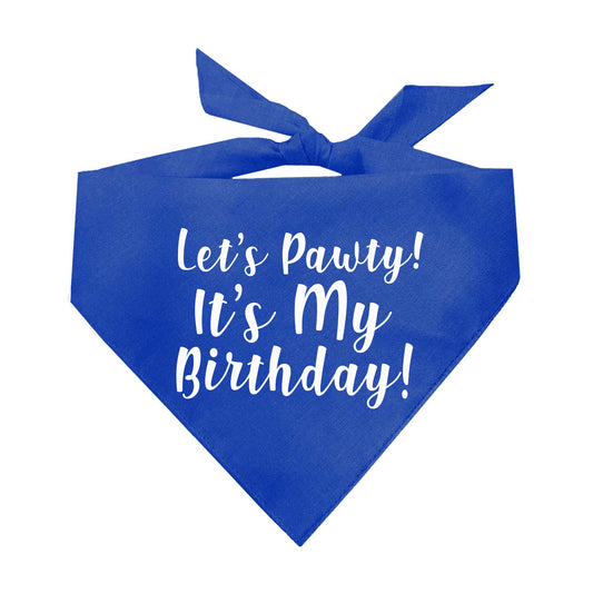 Let's Party It's My Birthday Triangle Dog Bandana