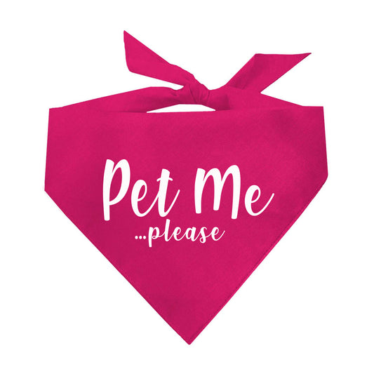 Pet Me Please Triangle Dog Bandana