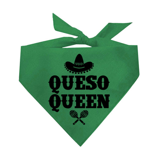 Queso Queen Triangle Dog Bandana