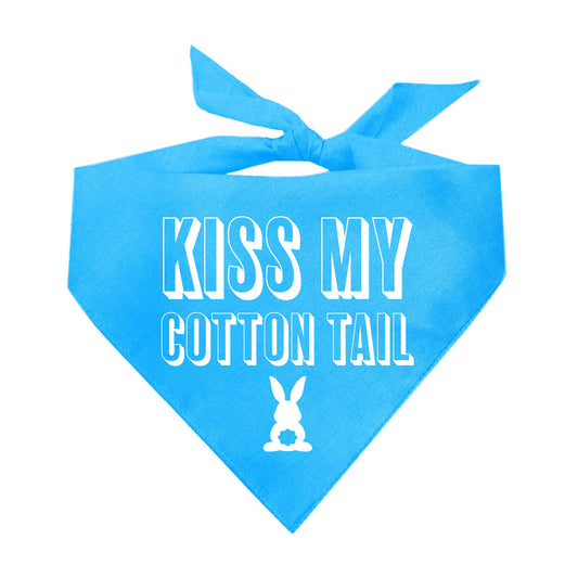 Kiss My Cotton Tail Easter Funny Easter Triangle Dog Bandana