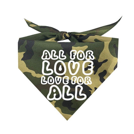 All For Love Love For All Triangle Dog Bandana