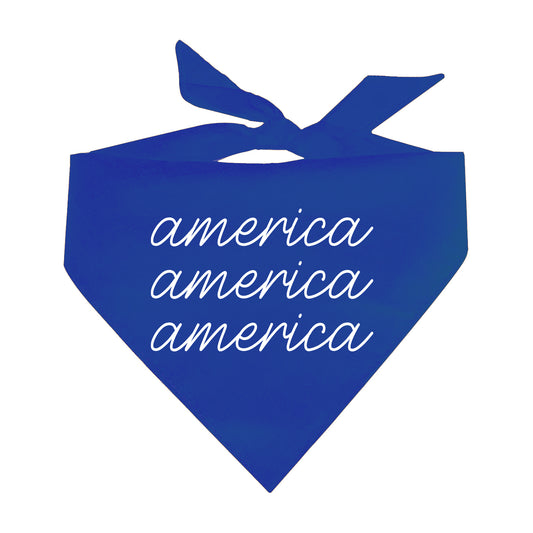 America America America Patriotic Triangle Dog Bandana For Fourth Of July Memorial Day Labor Day