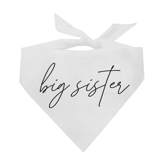 Big Sister Script Triangle Dog Bandana