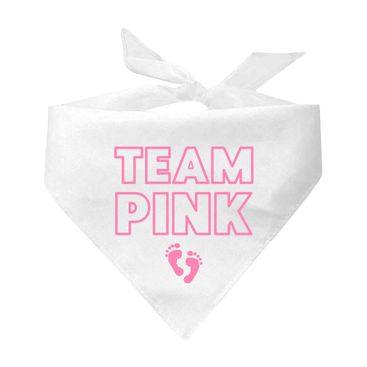 Team Blue / Team Pink in Color Printed Gender Reveal Triangle Dog Bandana (Sold Separately)