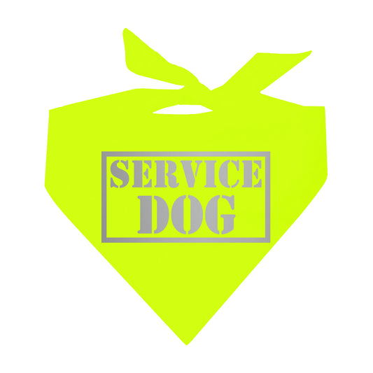 Service Dog Reflective Neon Triangle Dog Bandana