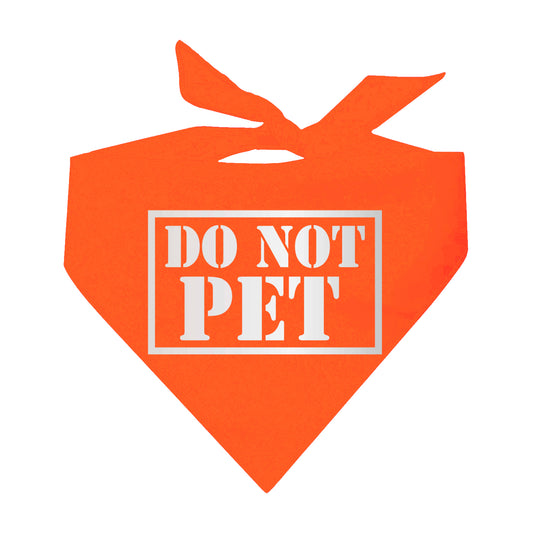Do Not Pet Reflective Neon Triangle Dog Bandana