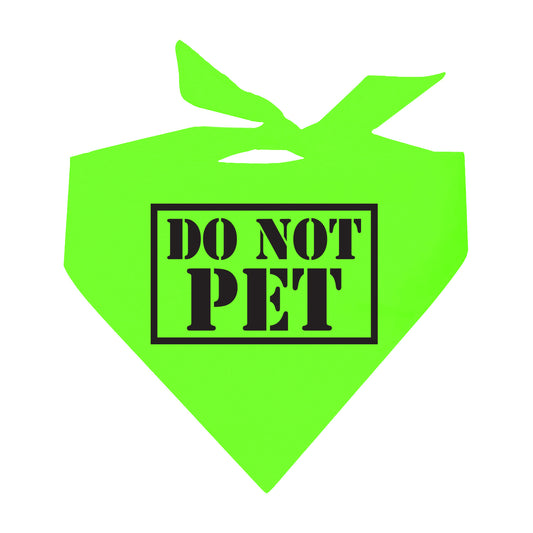 Do Not Pet Neon Triangle Dog Bandana