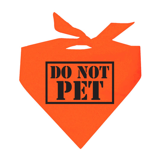 Do Not Pet Neon Triangle Dog Bandana