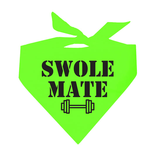 Swole Mate Barbell Neon Triangle Dog Bandana
