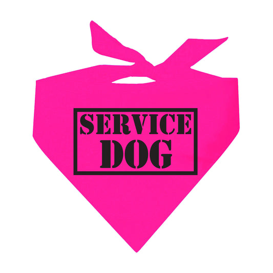 Service Dog Neon Triangle Dog Bandana