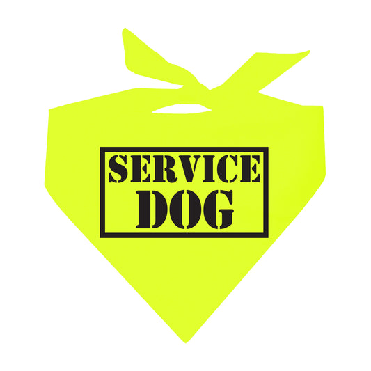 Service Dog Neon Triangle Dog Bandana