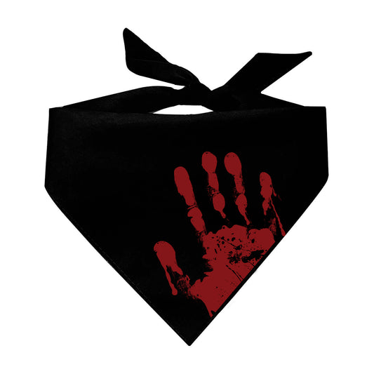 Bloody Hand Print Halloween Triangle Dog Bandana