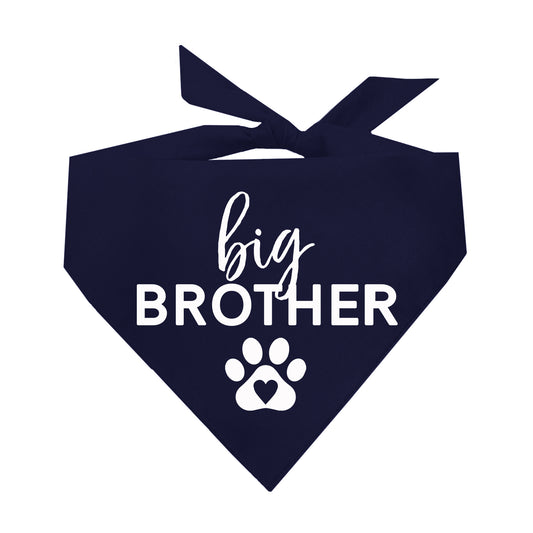 Big Brother Heart Paw Triangle Dog Bandana