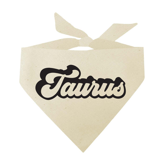 Taurus Zodiac Retro Style Horoscope Triangle Dog Bandana